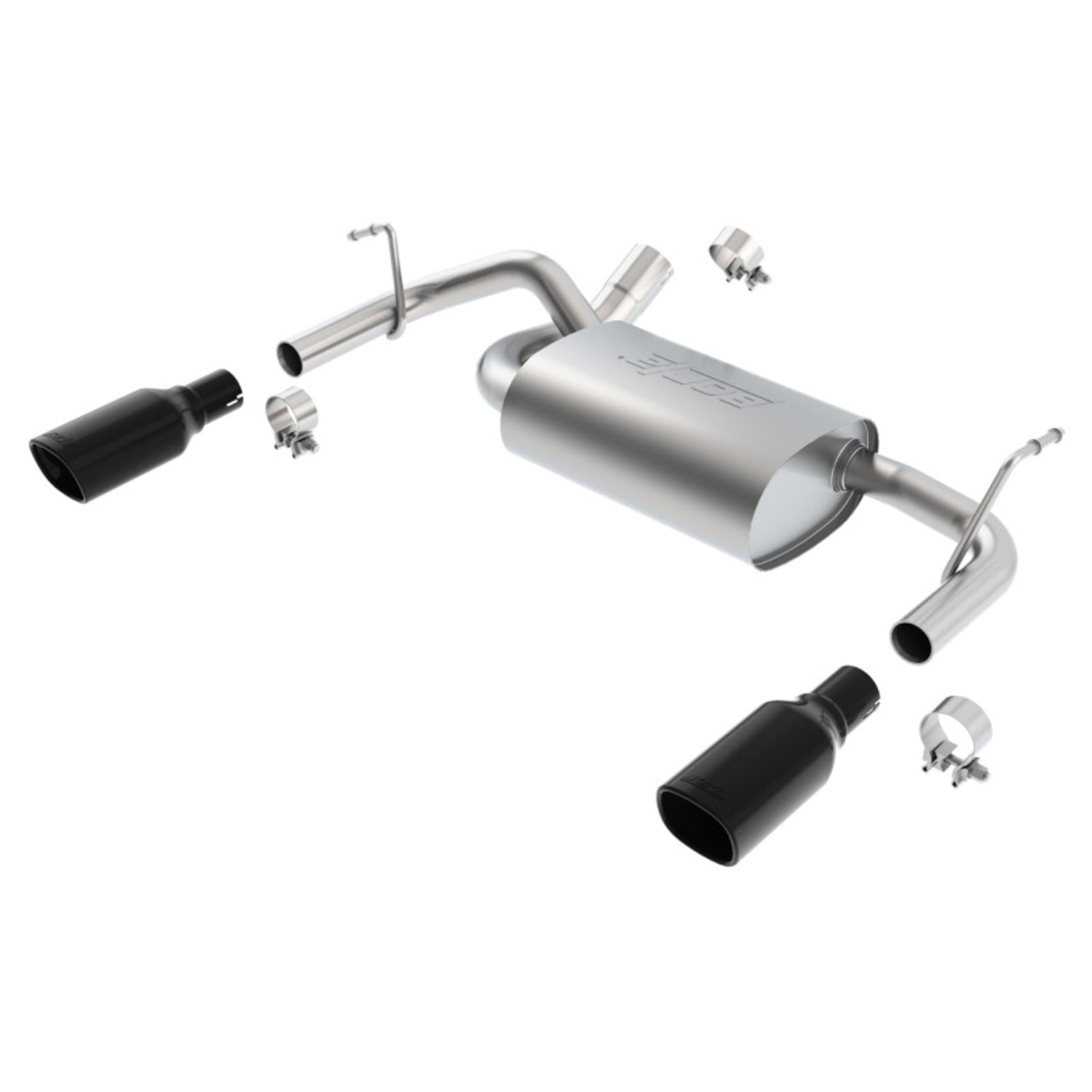 Touring Axle-Back Exhaust System <br> 12-17 Jeep Wrangler 3.6L 2018 Jeep Wrangler JK