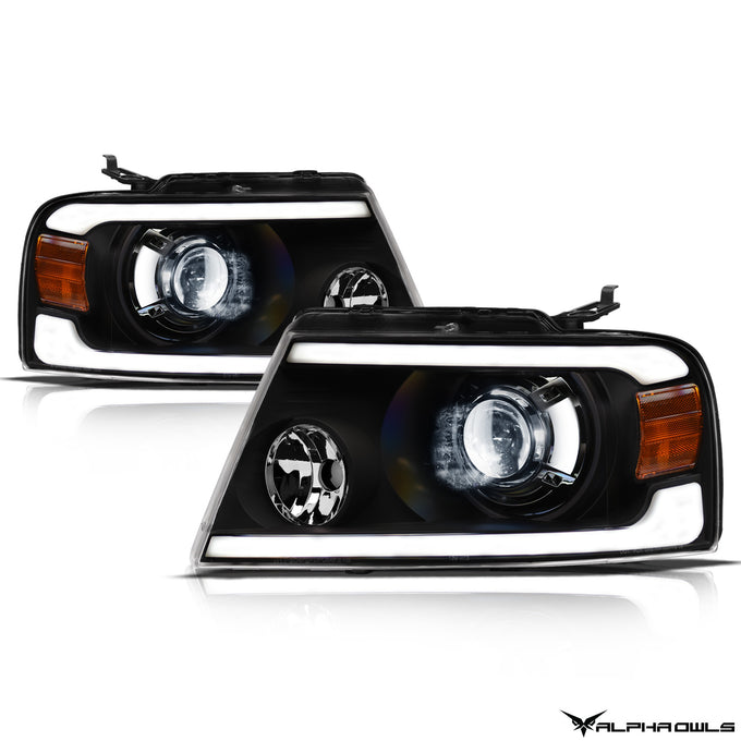 LMX Series LED Projector Headlights w/ LumenX Light Bar <br> 04-08 Ford F-150