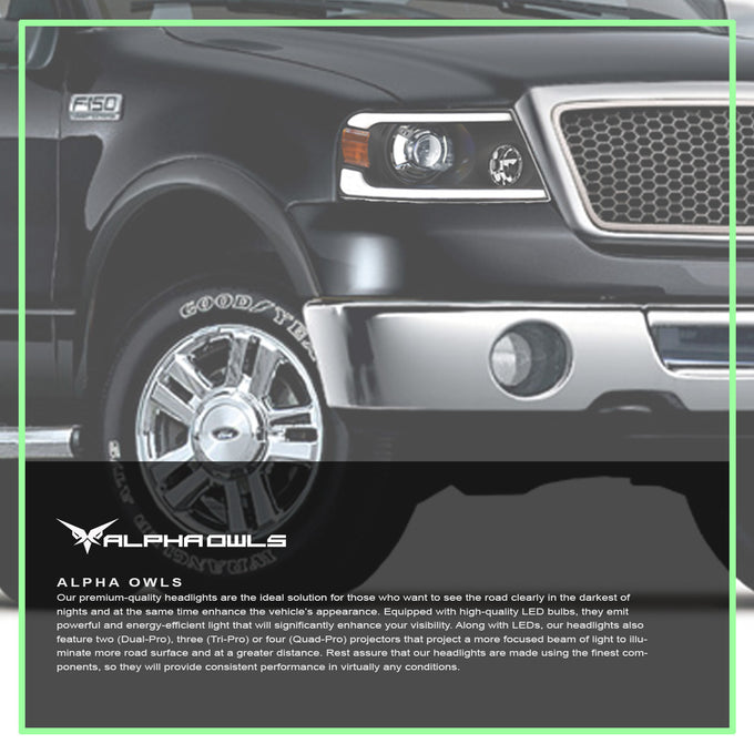 LMX Series LED Projector Headlights w/ LumenX Light Bar <br> 04-08 Ford F-150