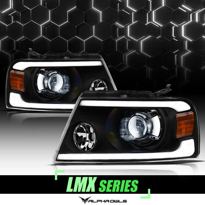 LMX Series LED Projector Headlights w/ LumenX Light Bar <br> 04-08 Ford F-150