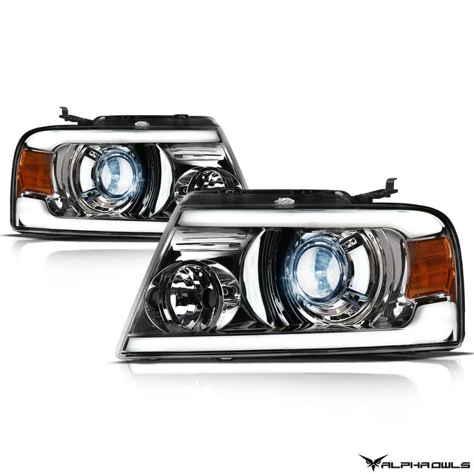 LMX Series LED Projector Headlights w/ LumenX Light Bar <br> 04-08 Ford F-150