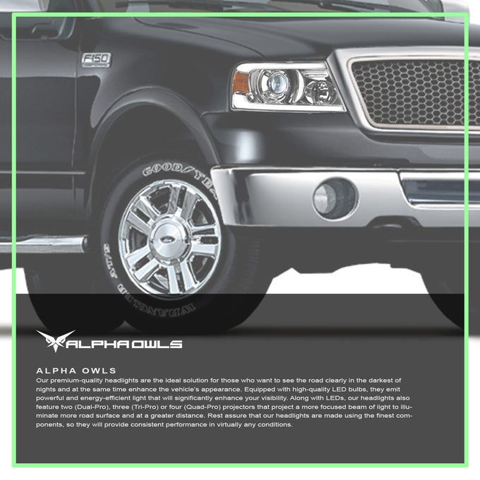 LMX Series LED Projector Headlights w/ LumenX Light Bar <br> 04-08 Ford F-150