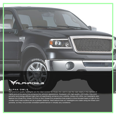 SQX Series LED Sequential Projector Headlights <br> 04-08 Ford F-150