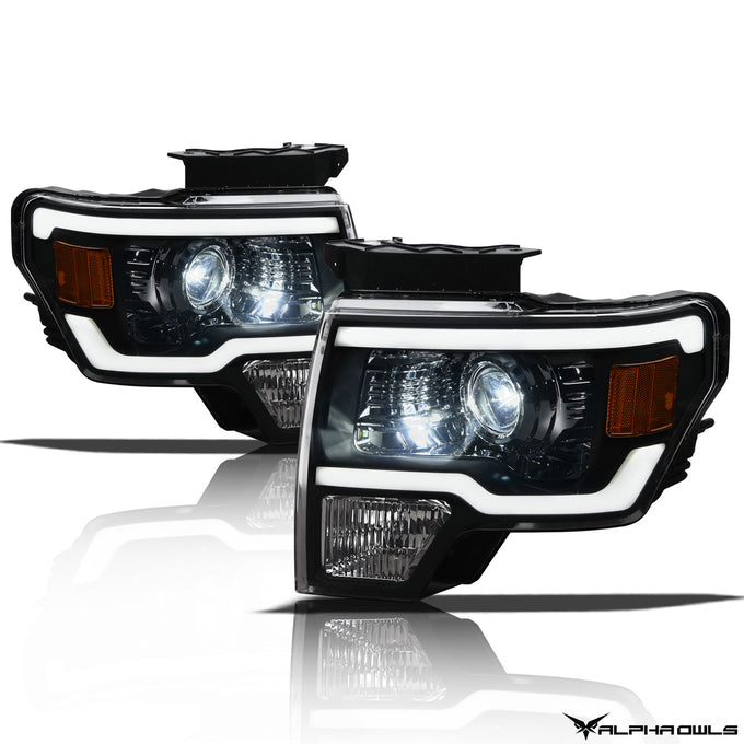 LMX Series LED Projector Headlights w/LumenX Light Bar <BR> 09-14 Ford F-150