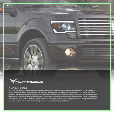 LMX Series LED Projector Headlights w/LumenX Light Bar <BR> 09-14 Ford F-150