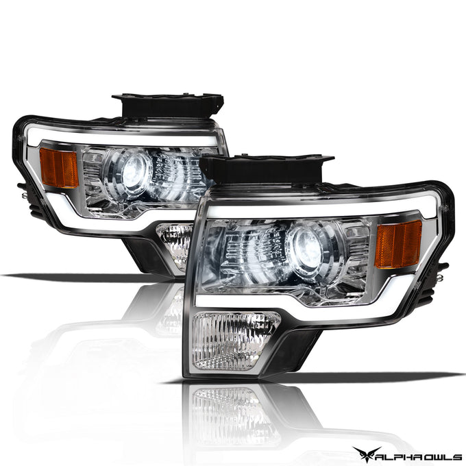 LMX Series LED Projector Headlights w/LumenX Light Bar <BR> 09-14 Ford F-150