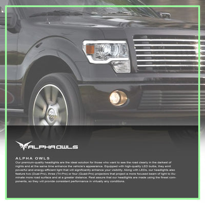 LMX Series LED Projector Headlights w/LumenX Light Bar <BR> 09-14 Ford F-150