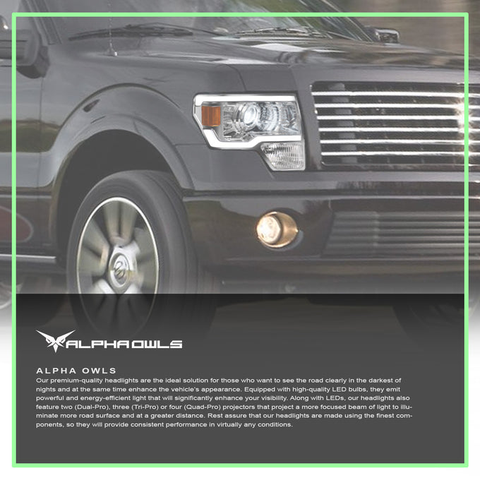 LMX Series LED Projector Headlights w/LumenX Light Bar <BR> 09-14 Ford F-150