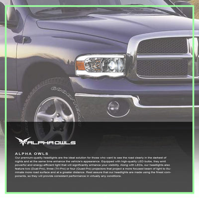 LMX Series LED Projector Headlights w/LumenX Light Bar <BR> 02-05 Dodge Ram 1500