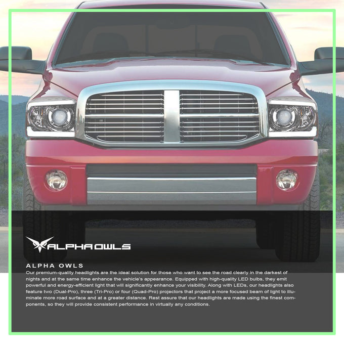 LMX Series LED Projector Headlights w/LumenX Light Bar <br> 06-08 Dodge Ram 1500