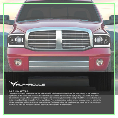 LMX Series LED Projector Headlights w/LumenX Light Bar <br> 06-08 Dodge Ram 1500