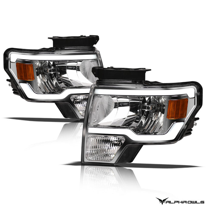 LM Series Crystal Headlights W/LumenX Light Bar <br> 09-04 Ford F-150
