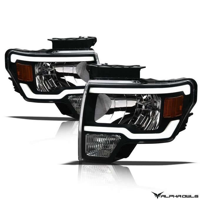 LM Series Crystal Headlights W/LumenX Light Bar <br> 09-04 Ford F-150