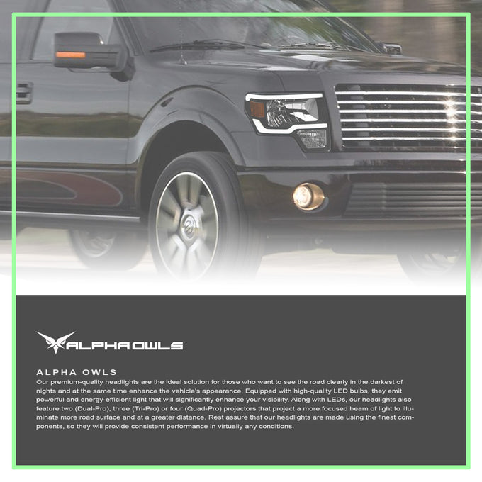 LM Series Crystal Headlights W/LumenX Light Bar <br> 09-04 Ford F-150