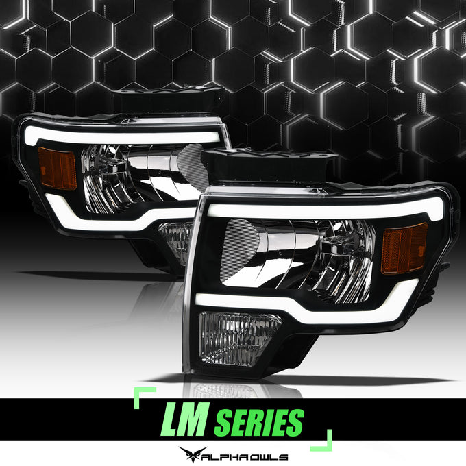 LM Series Crystal Headlights W/LumenX Light Bar <br> 09-04 Ford F-150
