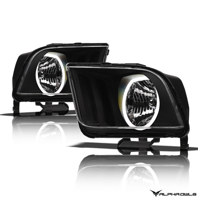 LM Series Crystal Headlights W/LumenX Halo <br> 05-09 Ford Mustang