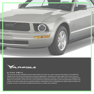 LM Series Crystal Headlights W/LumenX Halo <br> 05-09 Ford Mustang