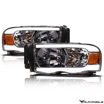 LM Series Crystal Headlights W/LumenX Light Bar <br> 02-05 Dodge Ram 1500
