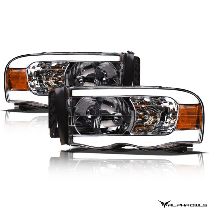 LM Series Crystal Headlights W/LumenX Light Bar <br> 02-05 Dodge Ram 1500
