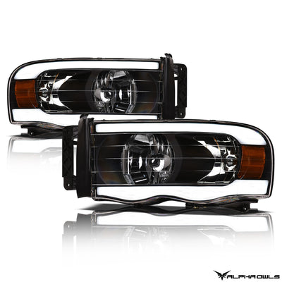 LM Series Crystal Headlights W/LumenX Light Bar <br> 02-05 Dodge Ram 1500