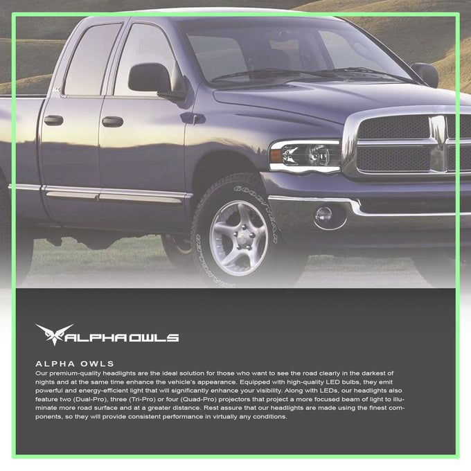 LM Series Crystal Headlights W/LumenX Light Bar <br> 02-05 Dodge Ram 1500