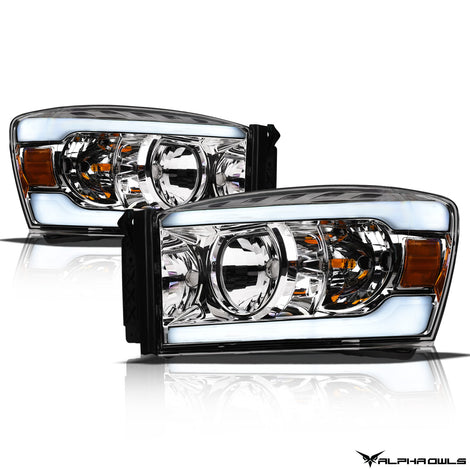 LM Series Crystal Headlights w/ LumenX Light Bar <br>09-10 Dodge Ram 1500