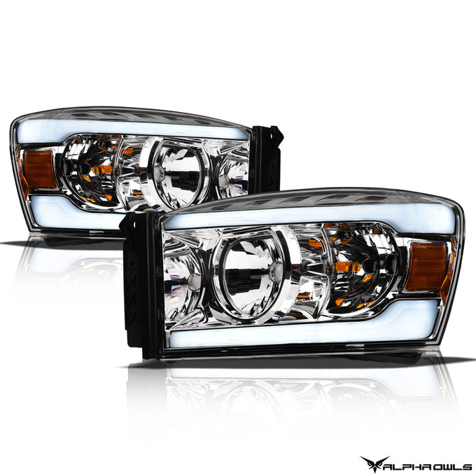 LM Series Crystal Headlights w/ LumenX Light Bar <br>09-10 Dodge Ram 1500