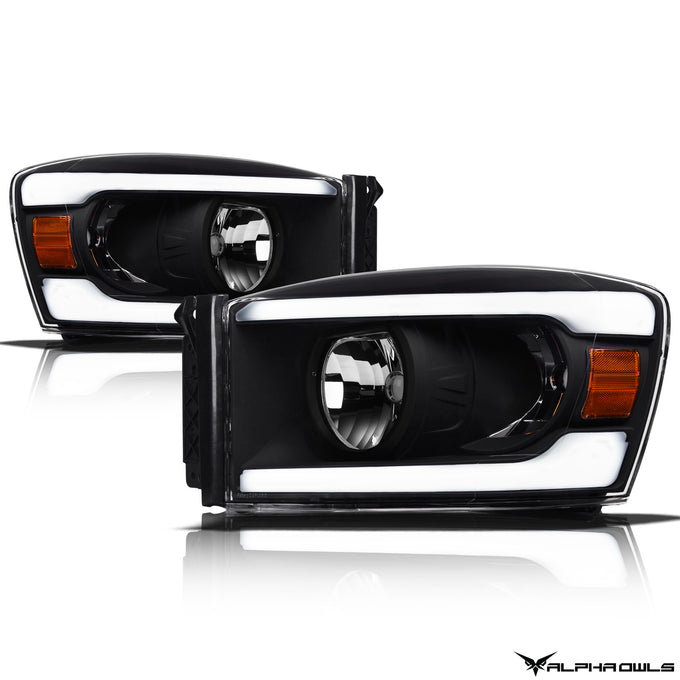 LM Series Crystal Headlights w/ LumenX Light Bar <br>09-10 Dodge Ram 1500