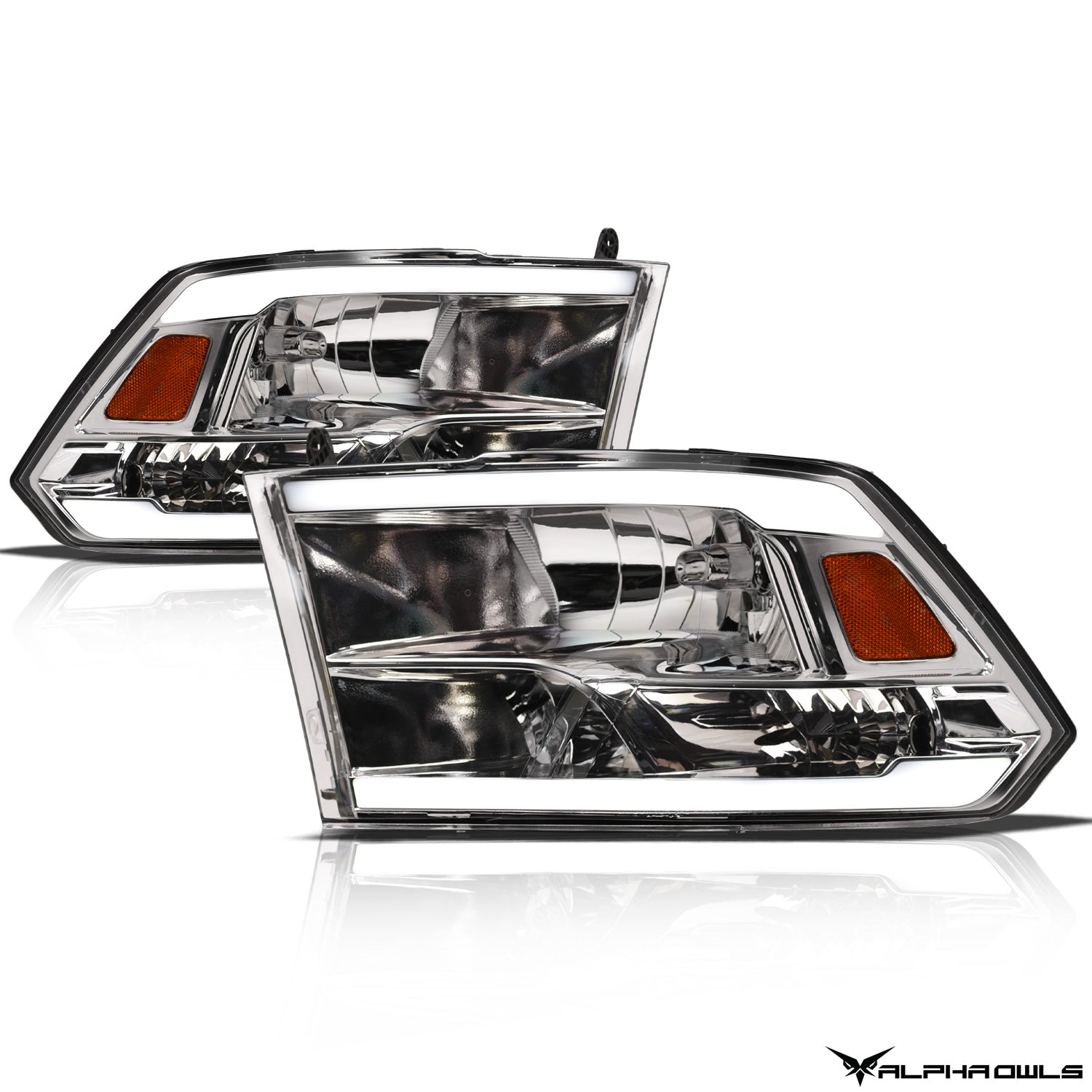 LM Series Crystal Headlights w/ LumenX Light Bar <br>09-10 Dodge Ram 1500