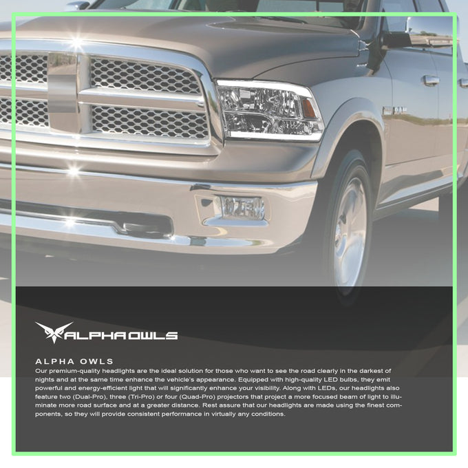 LM Series Crystal Headlights w/ LumenX Light Bar <br>09-10 Dodge Ram 1500