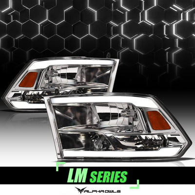 LM Series Crystal Headlights w/ LumenX Light Bar <br>09-10 Dodge Ram 1500
