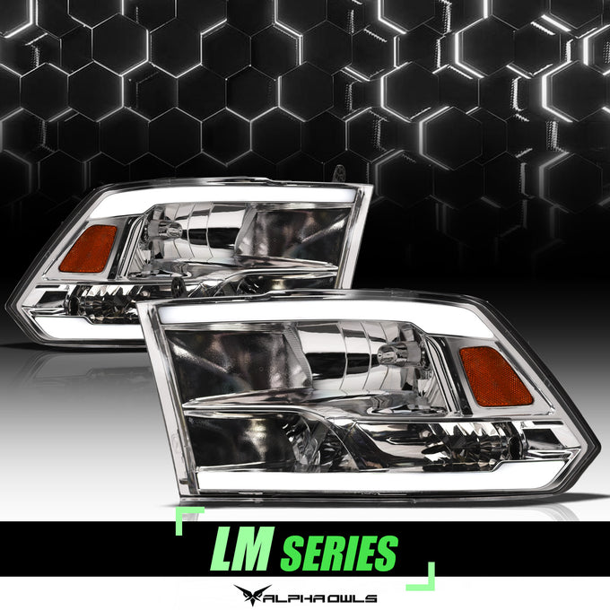 LM Series Crystal Headlights w/ LumenX Light Bar <br>09-10 Dodge Ram 1500
