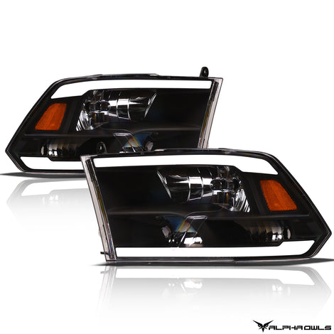 LM Series Crystal Headlights w/ LumenX Light Bar <br>09-10 Dodge Ram 1500