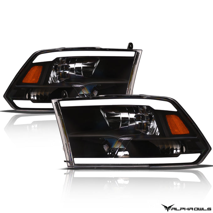 LM Series Crystal Headlights w/ LumenX Light Bar <br>09-10 Dodge Ram 1500
