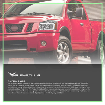 LM Series Crystal Headlights w/ LumenX Light Bar <br> 04-15 Nissan Titan