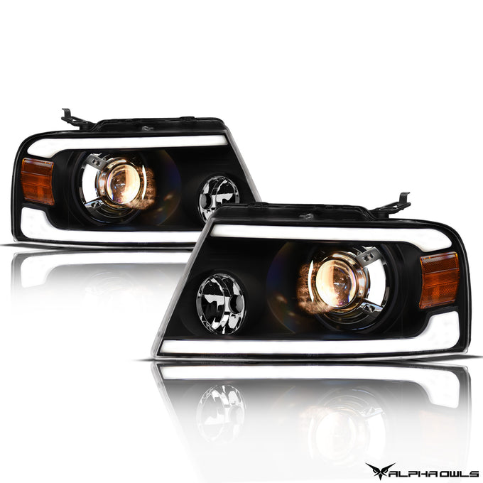 LMP Series Projector Headlights w/ LumenX Light Bar <br> 04-08 Ford F-150