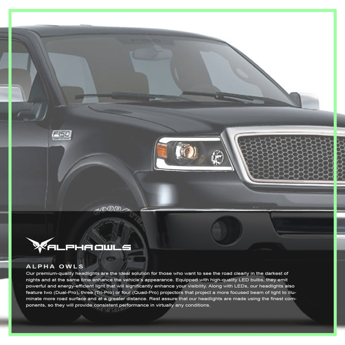 LMP Series Projector Headlights w/ LumenX Light Bar <br> 04-08 Ford F-150