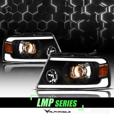 LMP Series Projector Headlights w/ LumenX Light Bar <br> 04-08 Ford F-150