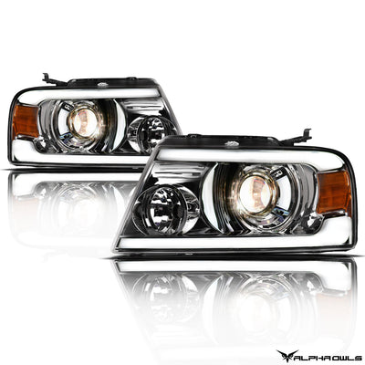 LMP Series Projector Headlights w/ LumenX Light Bar <br> 04-08 Ford F-150