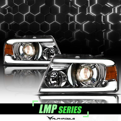 LMP Series Projector Headlights w/ LumenX Light Bar <br> 04-08 Ford F-150
