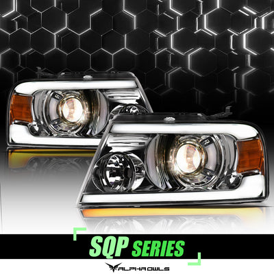 SQP Series Sequential Projector Headlights <br> 04-08 Ford F-150