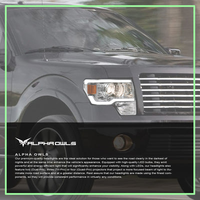 LMP Series Projector Headlights w/ LumenX Light Bar <br> 09-14 Ford F-150