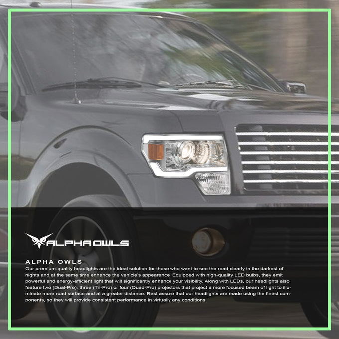 LMP Series Projector Headlights w/ LumenX Light Bar <br> 09-14 Ford F-150