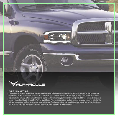 LMP Series Projector Headlights w/ LumenX Light Bar <br>02-05 Dodge Ram 1500