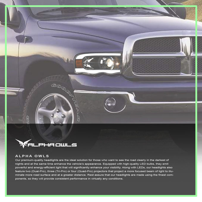 LMP Series Projector Headlights w/ LumenX Light Bar <br>02-05 Dodge Ram 1500