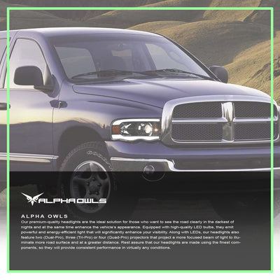 SQP Series Sequential Projector Headlights <br> 02-05 Dodge Ram 1500
