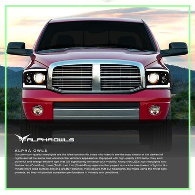 LMP Series Projector Headlights w/ LumenX Light Bar <BR> 06-08 Dodge Ram 1500