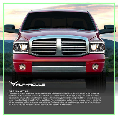 LMP Series Projector Headlights w/ LumenX Light Bar <BR> 06-08 Dodge Ram 1500