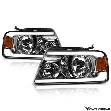 LM Series Crystal Headlights w/ LumenX Light Bar <br> 04-08 Ford F-150