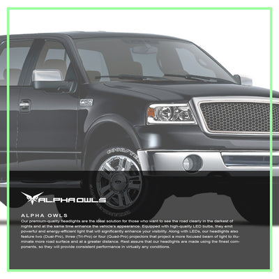 LM Series Crystal Headlights w/ LumenX Light Bar <br> 04-08 Ford F-150